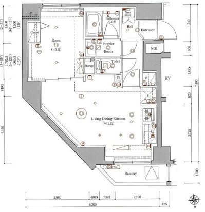 ＧＥＮＯＶＩＡ新御徒町ｓｋｙｇａｒｄｅｎ 間取り