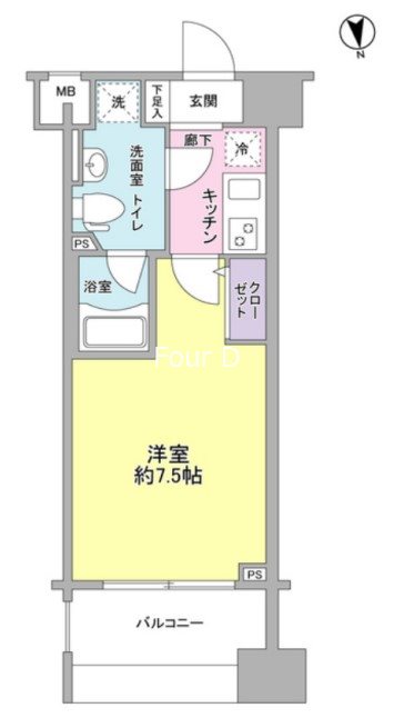 メインステージ白金高輪駅前 間取り