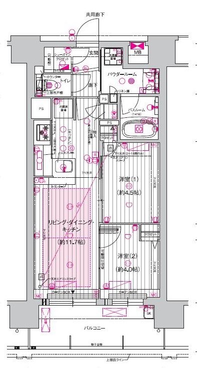 プレサンス　ロジェ　金山駅前 間取り