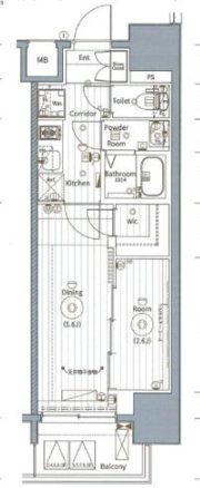 エステムコート名古屋新栄Ⅵ アートテラス 間取り