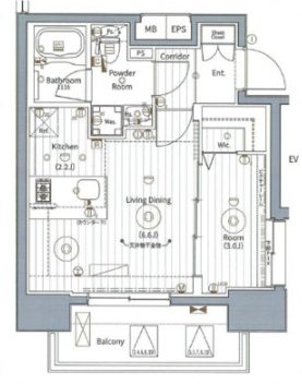 エステムコート名古屋新栄Ⅵ アートテラス 間取り