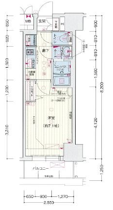 プレサンス久屋大通公園セラフィ  間取り