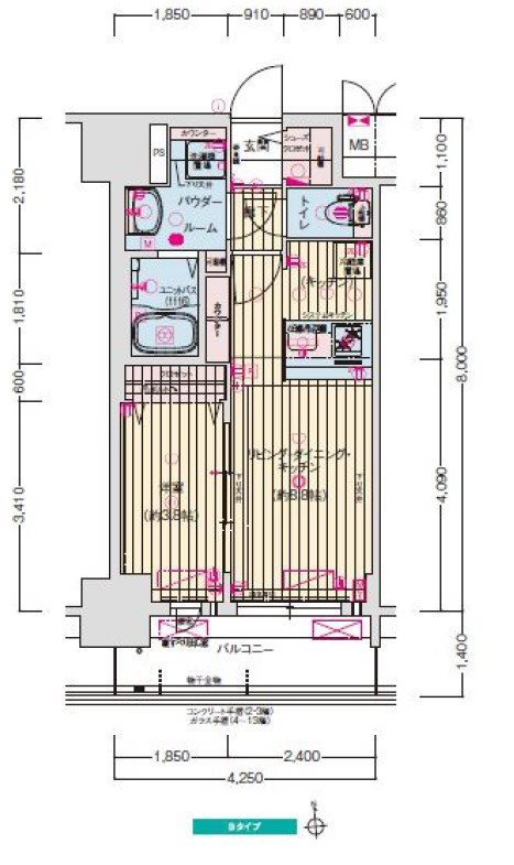 プレサンスTHE新栄 間取り