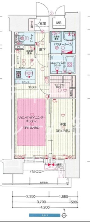 プレサンス久屋大通セントラルパーク 間取り