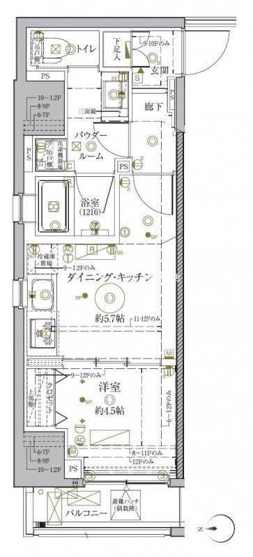 クレイシア秋葉原ラグゼスウィート 間取り