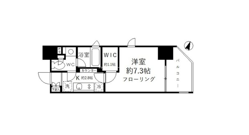 パークリュクス東麻布ｍｏｎｏ 間取り