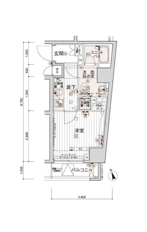 メインステージ白金高輪駅前Ⅱ 間取り