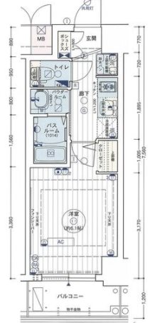エステムコート名古屋新栄Ⅲグローリィ 間取り