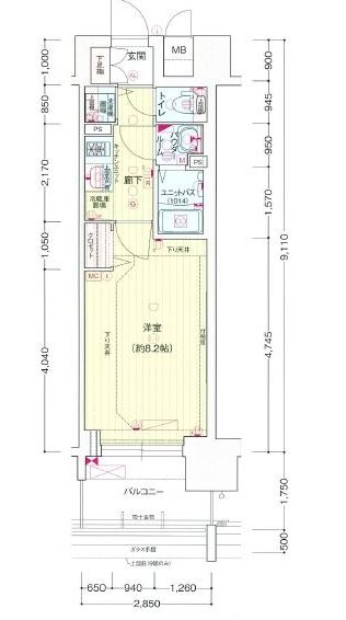 プレサンス ジェネ 千種内山Ⅱ 間取り