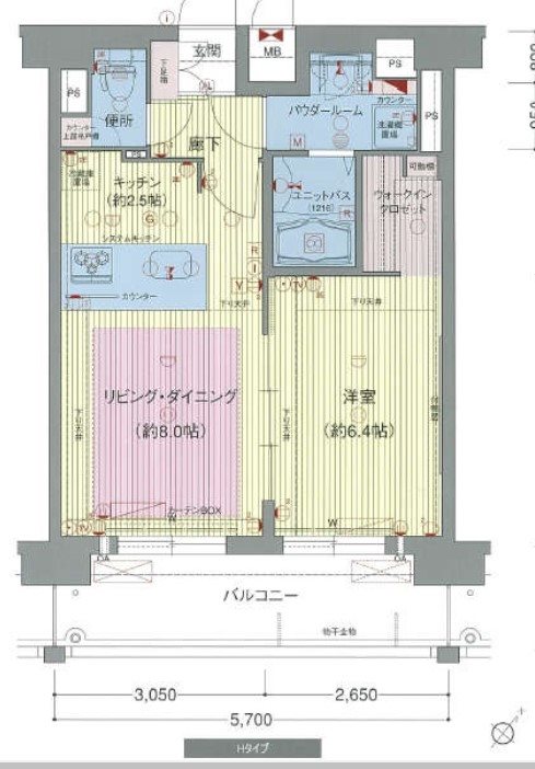 プレサンス名古屋ＳＴＡＴＩＯＮビジュ 間取り