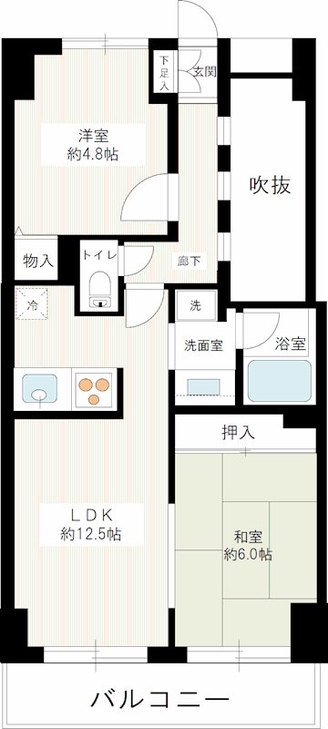 ロイヤルステージ本千葉 0407号室 間取り