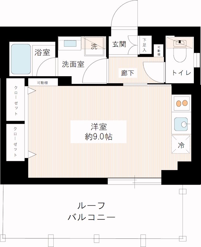 MAXIV平和台 0404号室 間取り
