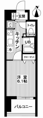グランヴァンアクアヴェル亀戸 0803号室 間取り