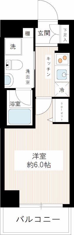 ヴェルト府中 0602号室 間取り