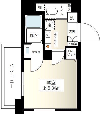 ルクシェール武蔵新田 0701号室 間取り