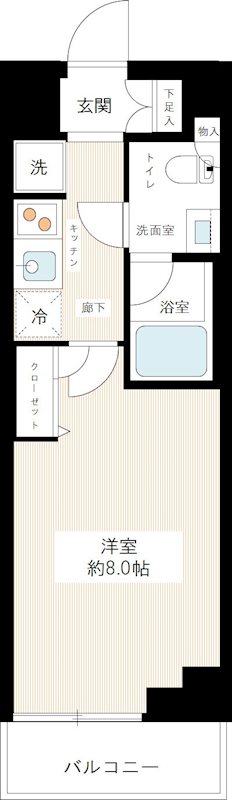 ＨＹ&rsquo;ｓ ｃｒｅｃｅｒ 清澄白河 0708号室 間取り