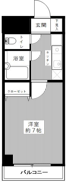 メテオーロ舞浜 0101号室 間取り