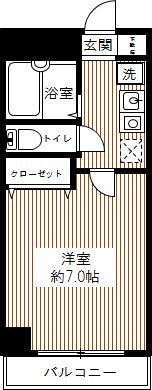 メテオーロ舞浜 0101号室 間取り