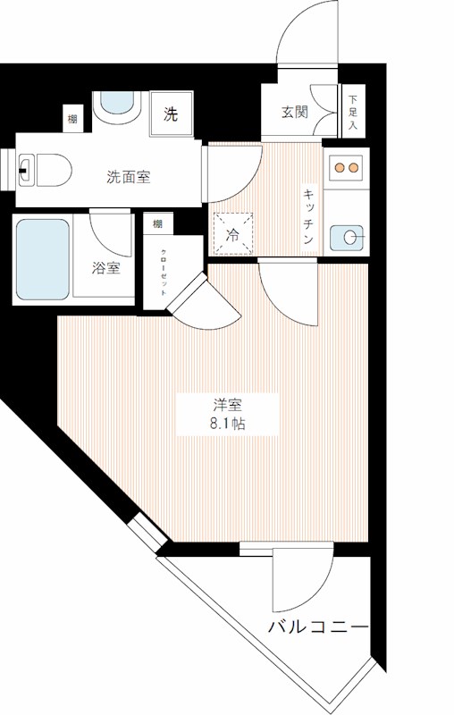 マキシヴ蒲田 0703号室 間取り