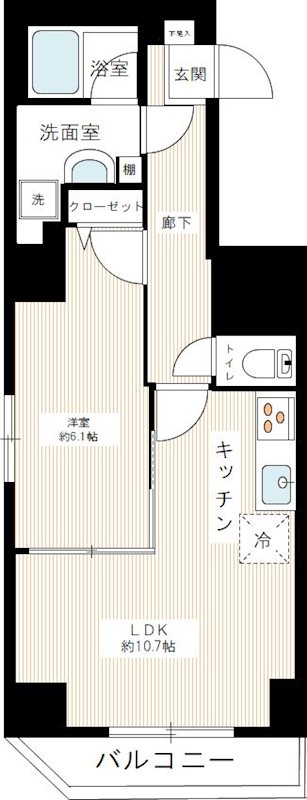 グランフォース綾瀬Ⅱ 0406号室 間取り
