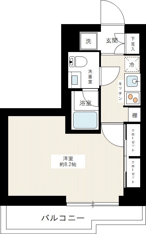 ＡＺＥＳＴ新江古田 0106号室 間取り