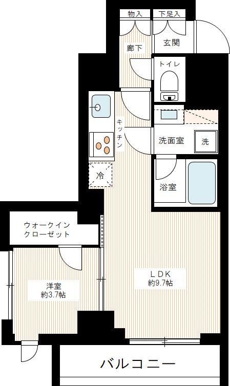 ミルーナヒルズ南蒲田 0301号室 間取り