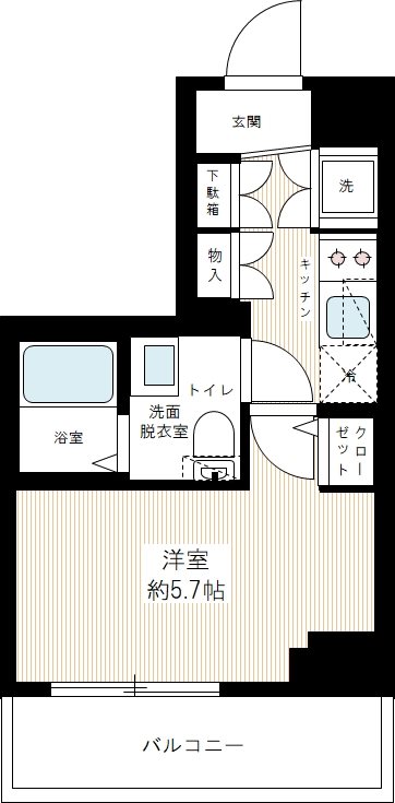 イアース横濱赤門町 0404号室 間取り