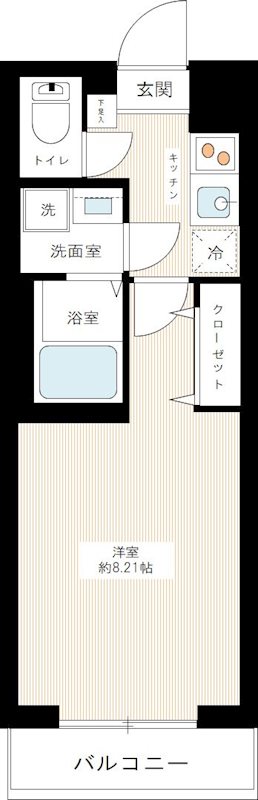 ハーモニーレジデンス東京サウスゲート 0101号室 間取り