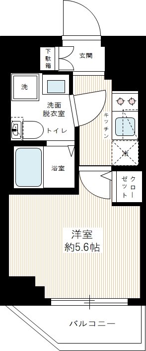 イアース横濱赤門町 0201号室 間取り