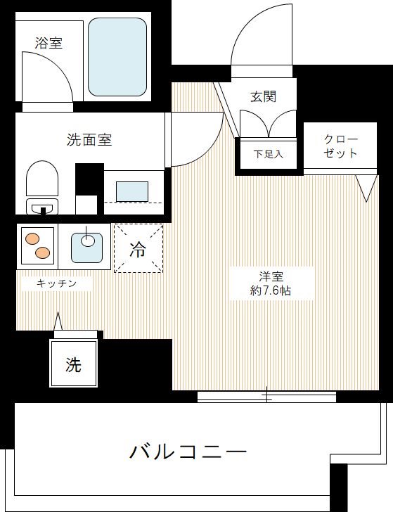 ダイナシティ西新宿 0302号室 間取り