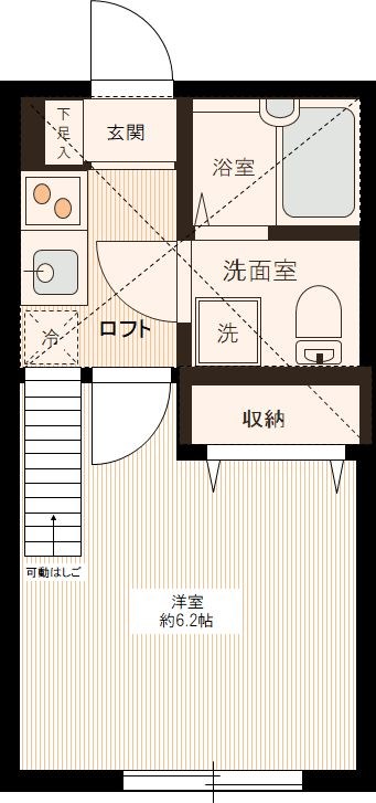 アザーレ多摩美Ｄ 0202号室 間取り