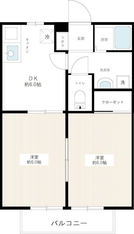 サニーコート 0202号室 間取り
