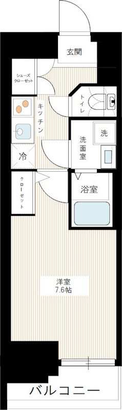 HY's三ノ輪 0306号室 間取り