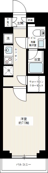 ＡＺＥＳＴ亀戸Ⅱ 0415号室 間取り