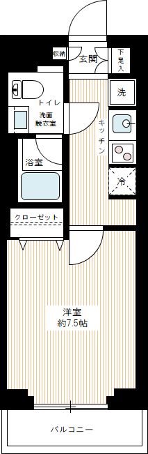 ＡＺＥＳＴ亀戸Ⅱ 0306号室 間取り
