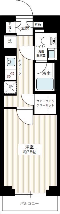 AZEST亀戸Ⅱ 0213号室 間取り