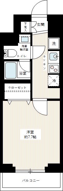 ＡＺＥＳＴ亀戸Ⅱ 0207号室 間取り