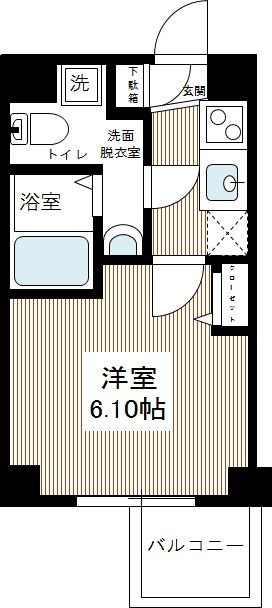 ＨＹ’ｓ ＹＯＫＯＨＡＭＡ ＬＩＧＡＲＥ 0202号室 間取り