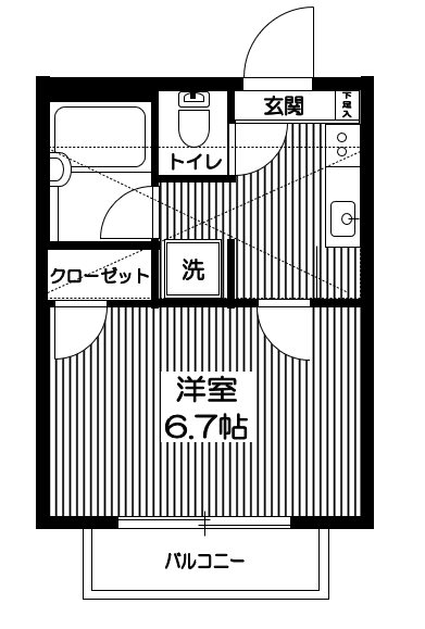 サンヴィアーレ・デポ 0103号室 間取り