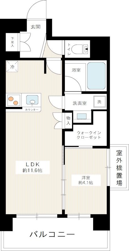 サットンアリビオ八王子 0205号室 間取り