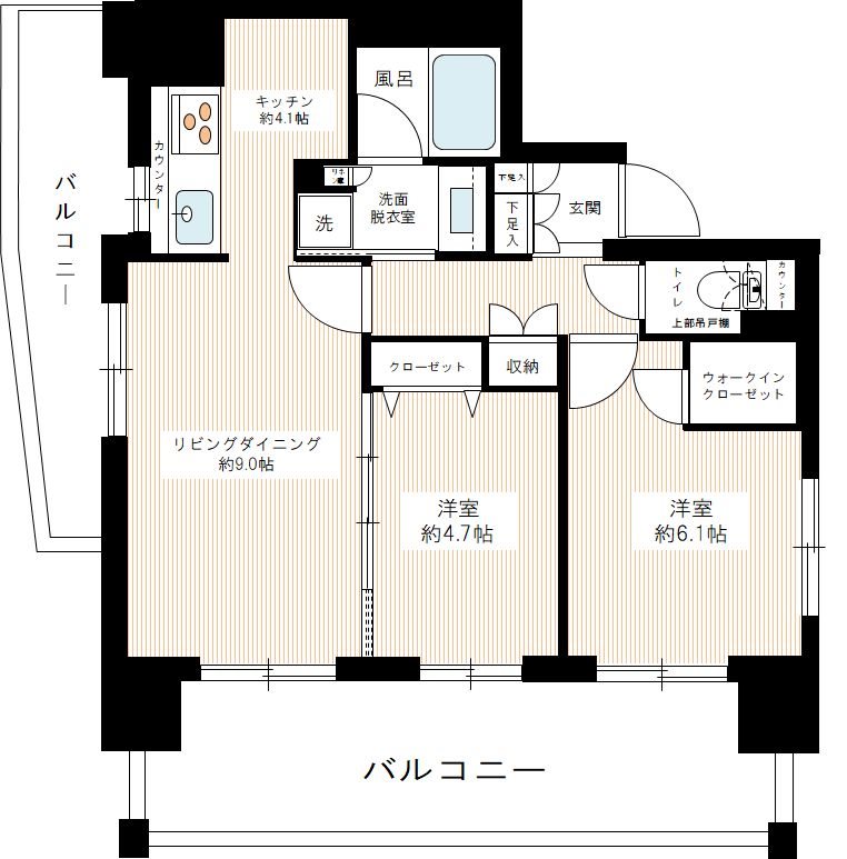 クリオ船橋南 0308号室 間取り