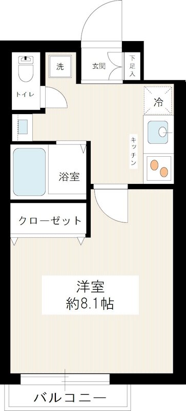 ヴェルト武蔵小杉ＷＥＳＴ 0402号室 間取り