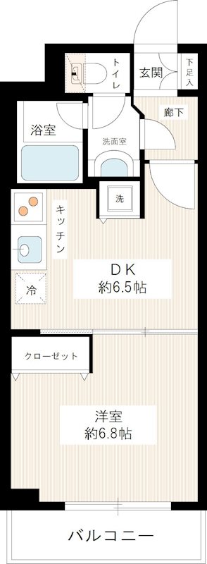 カスタリア新宿御苑 1104号室 間取り