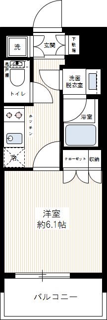 リヴシティ川崎 0604号室 間取り
