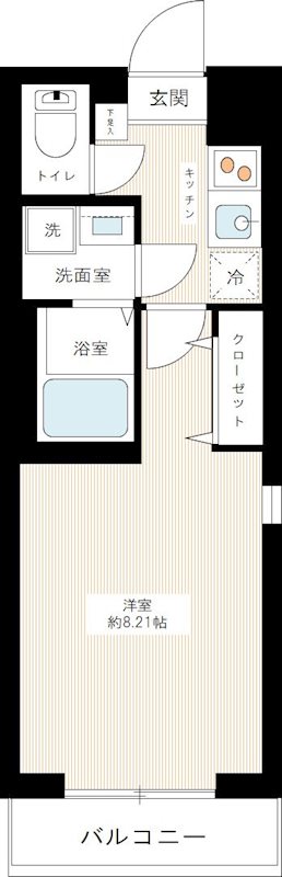 ハーモニーレジデンス東京サウスゲート 0305号室 間取り