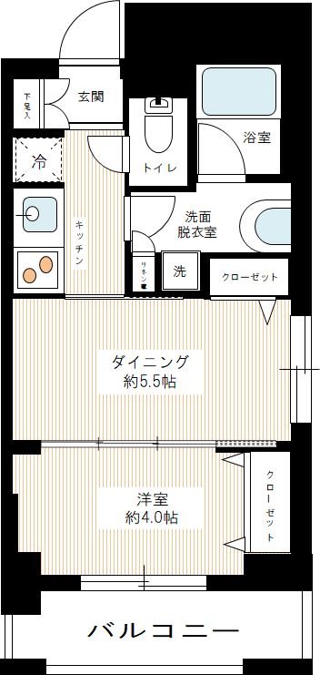 日神デュオステージ浅草橋 0402号室 間取り