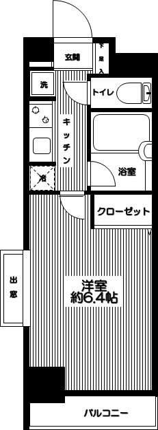 ヴェルト西巣鴨 0504号室 間取り