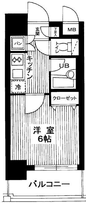 スパシエルクス府中 0604号室 間取り