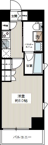 ＡＸＡＳ墨田ＡｓｙｌＣｏｕｒｔ 0604号室 間取り