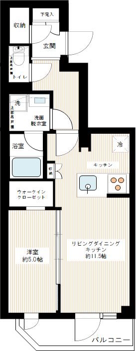 プレセダンヒルズ中野坂上 0101号室 間取り